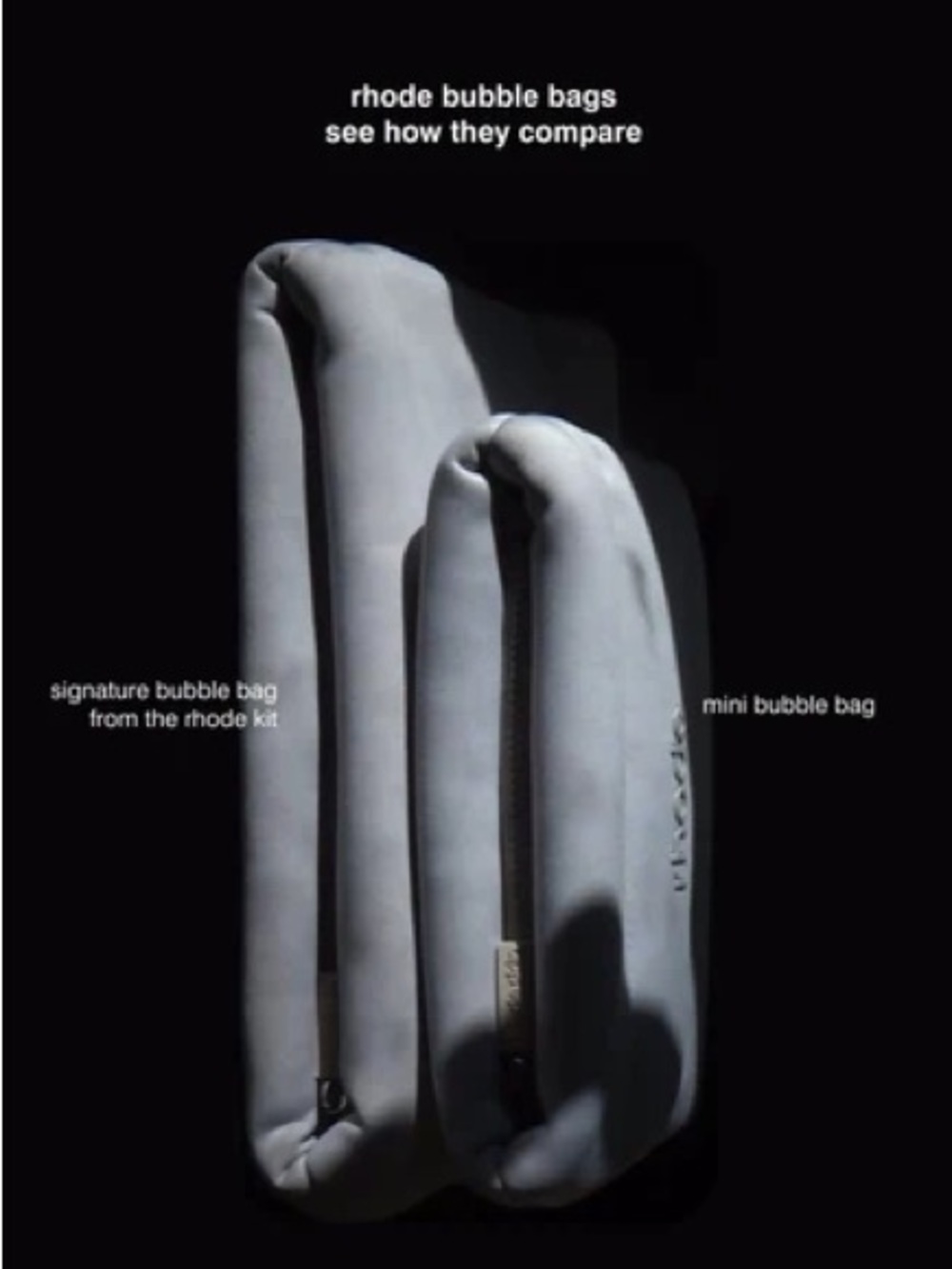 NIP Rhode Hailey Bieber Signature Gray Bubble Bag - Picture 5 of 7